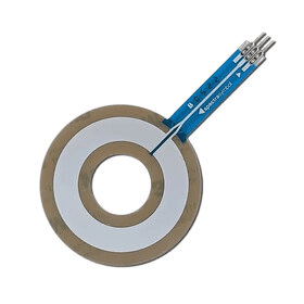 Spectra Symbol rotary membrane potentiometer: a flat ring-shaped sensor with a three-pin connector tail