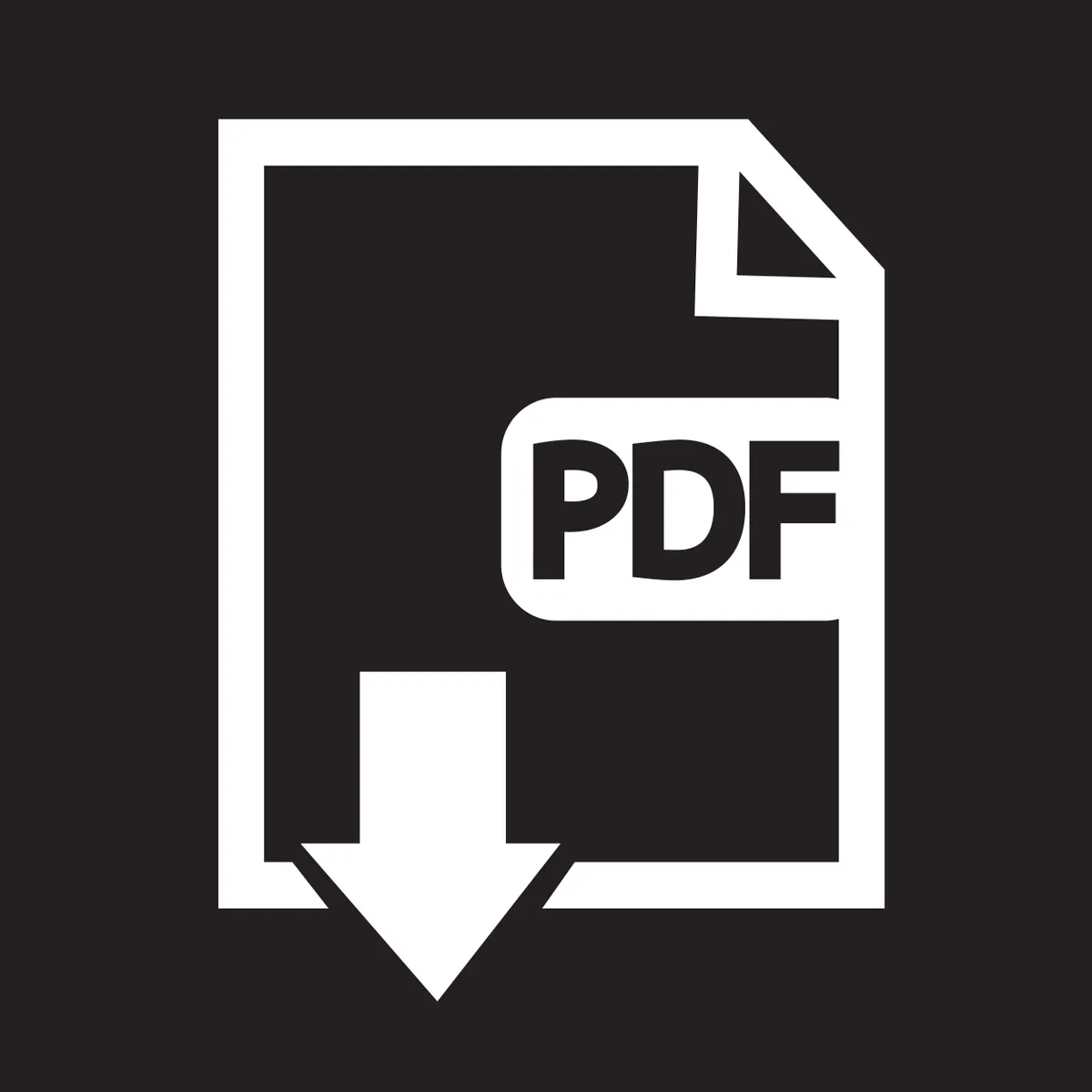 Abstract icon representing PDF download option.