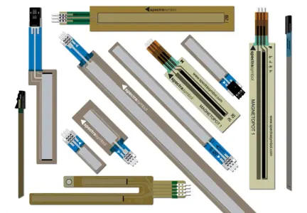 Example image of Spectra Symbol's multitude of custom & stock potentiometers and position sensors
